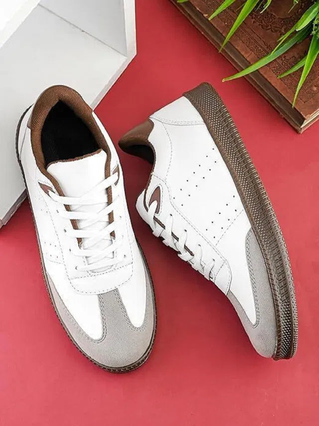 Urban Classic Contrast Sneakers – White &amp; Grey