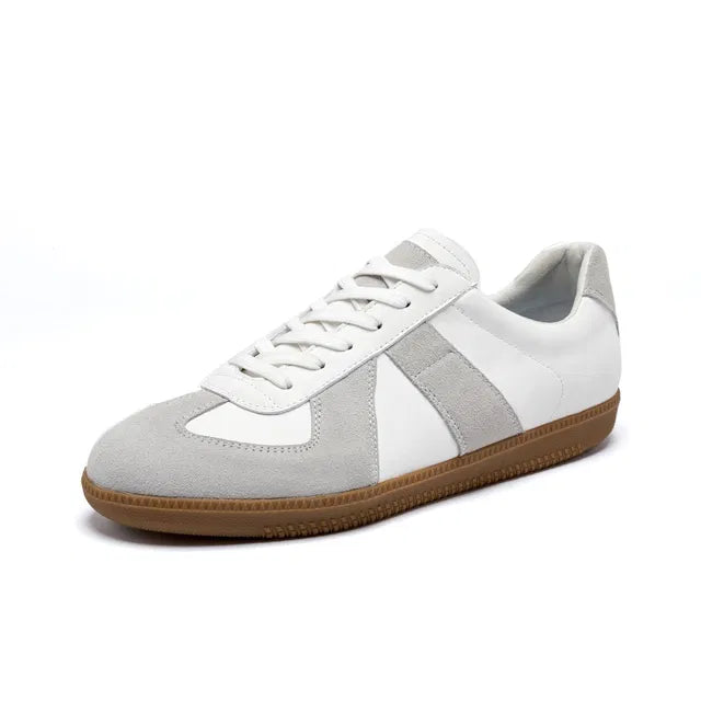 Urban Retro White Suede Sneakers