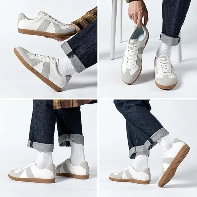 Urban Retro White Suede Sneakers
