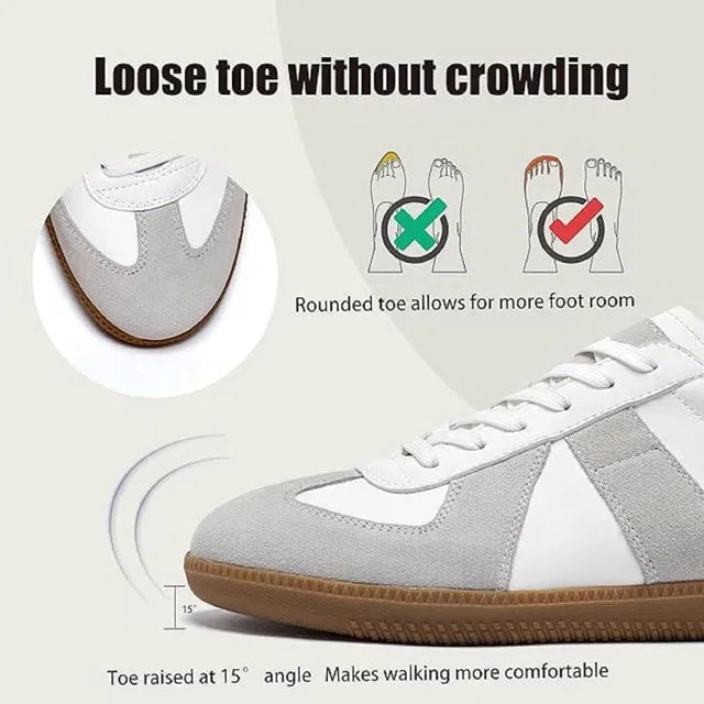 Urban Retro White Suede Sneakers